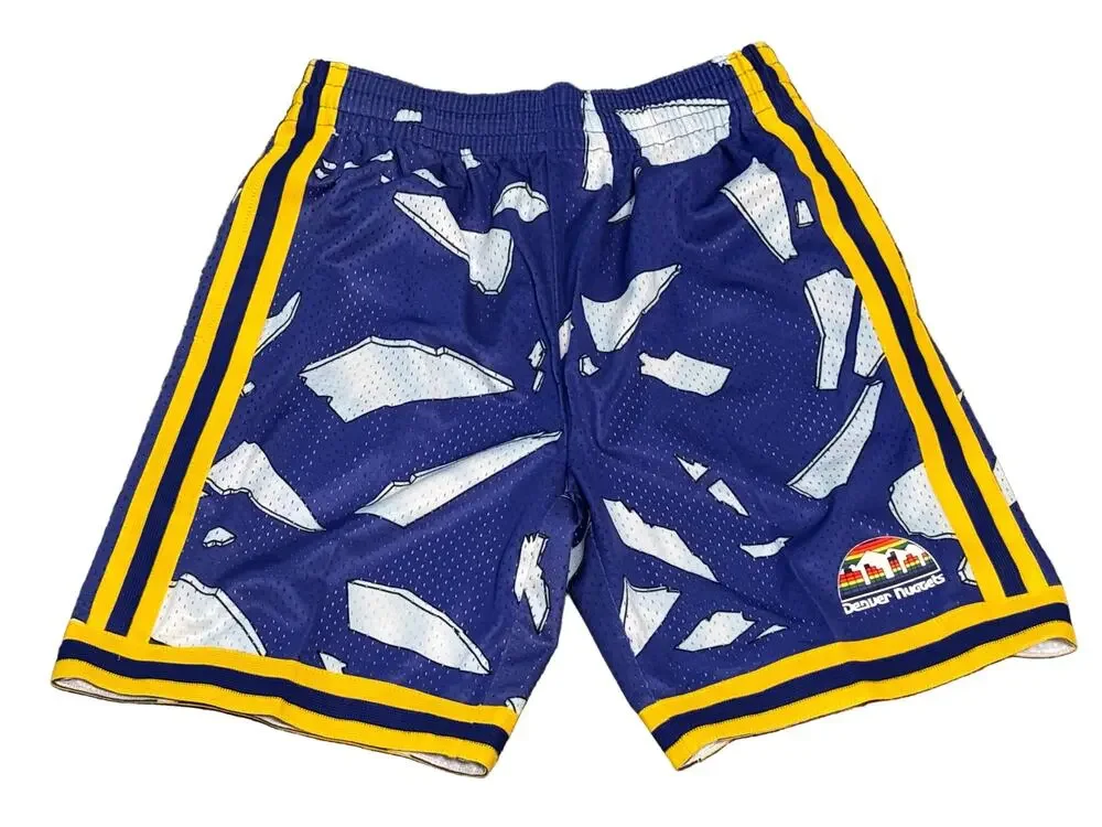 Denver Nuggets Mitchell & Ness HWC Shorts Youth Kids Medium 10/12 M New NWOT